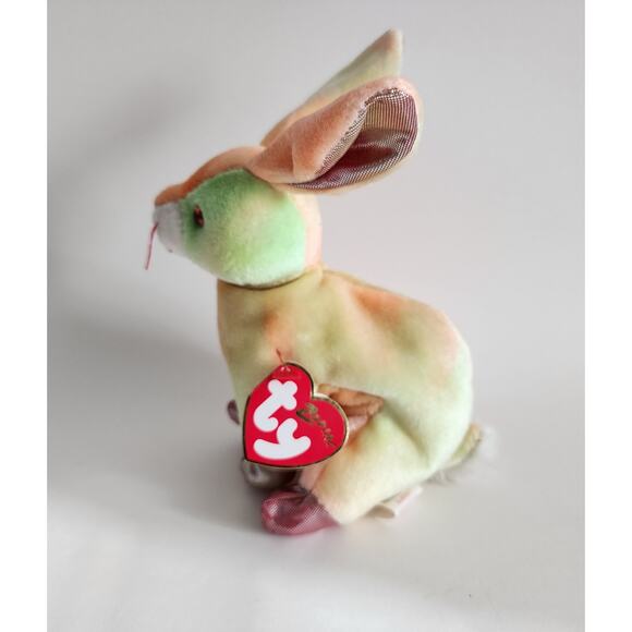 Ty Beanie Baby Zodiac Rabbit Plush 1998 – Tie-Dye Pastel, Heart Tag - Picture 2 of 5